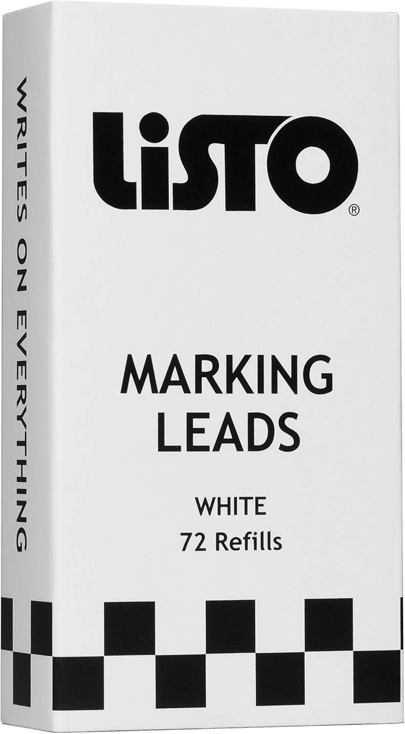 Listo 162 Marking Pencils Refill - White, Box of 72 Grease Pencils - Image 1